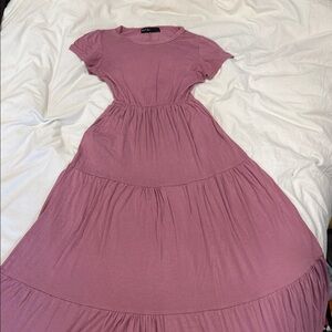 Brit And Bri Small Pink Women's Maxi Dress